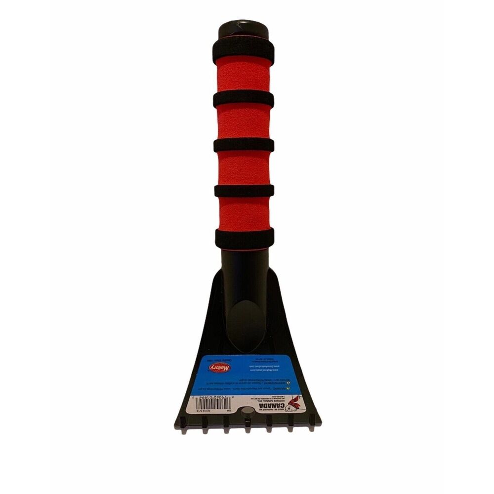 Mallory MAXX Sure Grip 10 inch Red and Black Automotive Ice Scraper